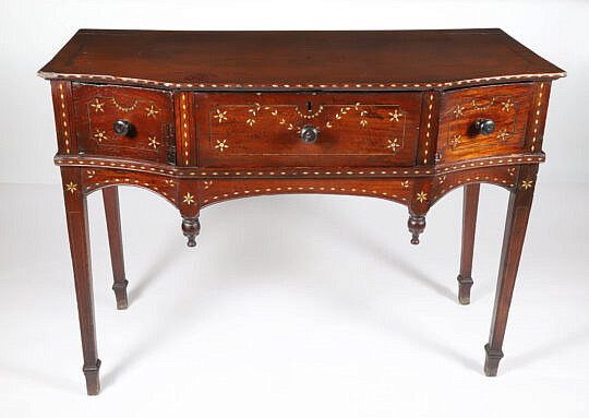 Mahogany Bone Inlaid Server 19th Century