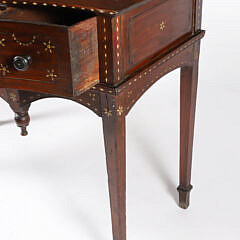 Anglo-Indian Mahogany Bone Inlaid Server, 19th Century