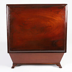 English Lift Top One Drawer Mahogany Jewelry Box, 19th Century