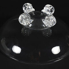 Signed Steuben Clear Crystal Footed Bowl