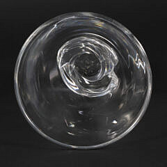 Signed Steuben Clear Crystal Vase With Spiral Base