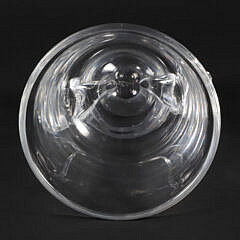 Signed Steuben Clear Crystal Vase with Applied Handles