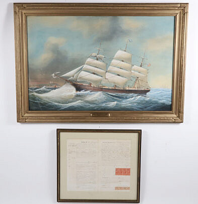Portrait of the Ship Freeman Clark and Associated Document
