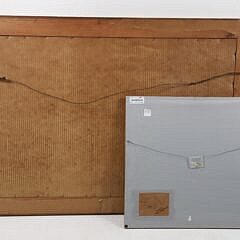 Gouache on Artist Board “Portrait of the Ship Freeman Clark” and Associated Document