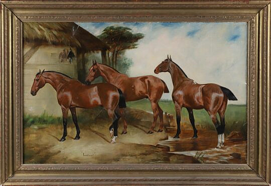 George Paice (British 1854-1925)  Oil on Canvas Portrait of a Horse Investment