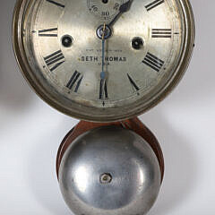 Two Seth Thomas Brass Ship’s Bell Wall Clocks