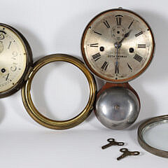 Two Seth Thomas Brass Ship’s Bell Wall Clocks