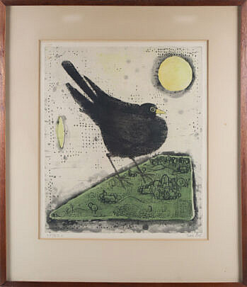 Bo Lars Limited Edition Print "Blackbird" Circa 1959t