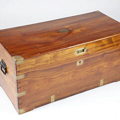 Chinese Export Brass Bound Camphorwood Trunk