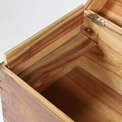 Chinese Export Brass Bound Camphorwood Trunk, 19th Century