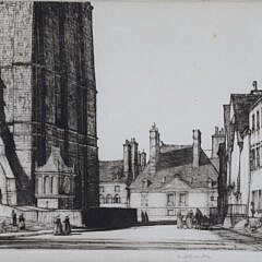 Louis Morenby Etching “The Milk Man”