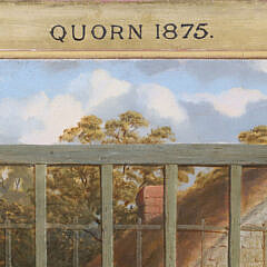 Thomas Temple Oil on Canvas “Quorn 1875” “Portrait of the Hounds Watchman, Woodman, Alfred, Duster”