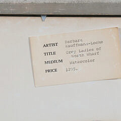 Barbara Kauffmann-Locke Watercolor on Paper “Grey Ladies of North Wharf”