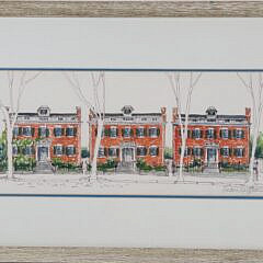 Barbara Kaufman-Locke Watercolor on Paper "Three Bricks"