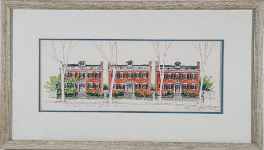 Barbara Kaufman-Locke Watercolor on Paper "Three Bricks"
