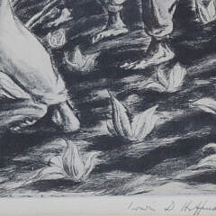 Irwin Hoffman Black and White Etching “Pastoral Puerto Rico”
