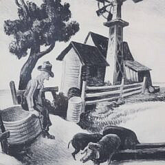 Thomas Hart Benton Black and White Print