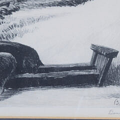 Thomas Hart Benton Black and White Print