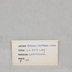 Barbara Kauffman-Locke Watercolor on Paper “Li’l Grey Lady”