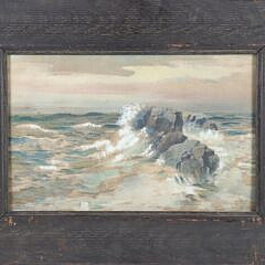 Charles George Copeland Watercolor "New England Seascape"