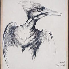 Henry Emerson Tuttle Artist Trial Etching #2 “Pileated Woodpecker”