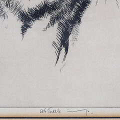 Henry Emerson Tuttle Artist Trial Etching #2 “Pileated Woodpecker”