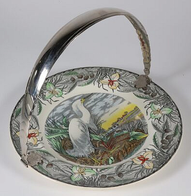 42711 Audubon Porcelain Plate Snowy Egret A_IMG_9179