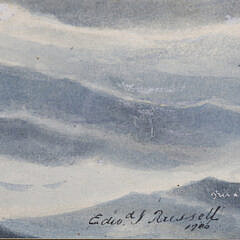 Edward J. Russell Watercolor on Paper “Portrait of the Brigateer John”