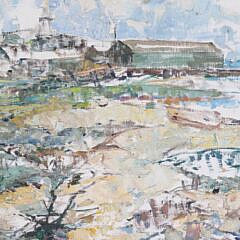 Isabelle Tuttle Oil on Artist Board “Wind and Sand” Nantucket