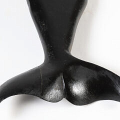 Black Painted Carved Sperm Whale Weathervane