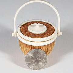 Nap Plank Miniature Round Covered Nantucket Basket