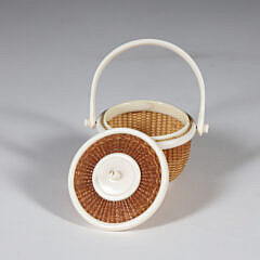 Nap Plank Miniature Round Covered Nantucket Basket