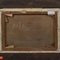 Oil on Canvas “Portrait of a Dog” Initialed and Dated 1904