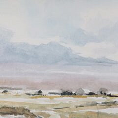 Pat Gardner Watercolor on Paper “Bartlett Farm”, circa 1979