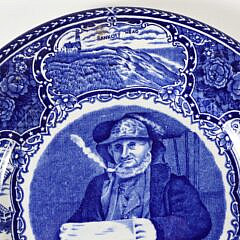NHA Billy Bowen Blue and White Nantucket Collectors Plate