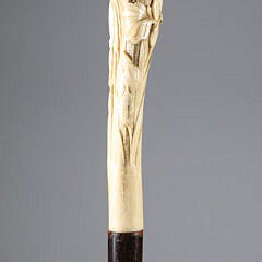 Antique Japanese Signed Walking Stick, 19th Century