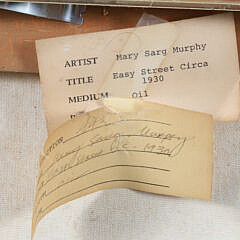 Mary Sarg Murphy Oil on Canvas “Easy Street”, circa 1930