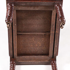 Antique Mahogany Four Drawer Drop Leaf Work Stand