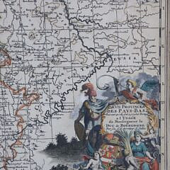 Historical Map of Amsterdam Created by Cartographer Alexis Hubert Jaillot