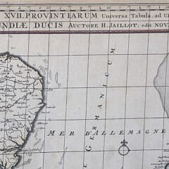 Historical Map of Amsterdam Created by Cartographer Alexis Hubert Jaillot