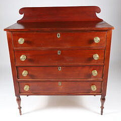 American Sheraton Mahogany Chest of Drawers 19th Century