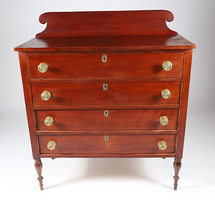 American Sheraton Mahogany Chest of Drawers 19th Century