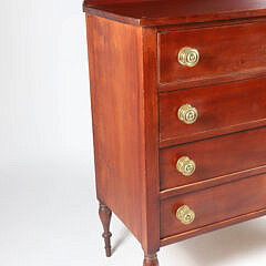 American Sheraton Mahogany Chest of Drawers, 19th Century