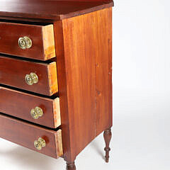 American Sheraton Mahogany Chest of Drawers, 19th Century