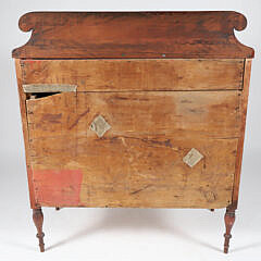 American Sheraton Mahogany Chest of Drawers, 19th Century