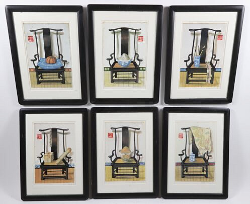 8-5479 Six Michel Lablais Lithos Asian Chairs A_IMG_9173