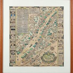 Tony Sarg Print "Residential Map of Main Street Nantucket 1937"