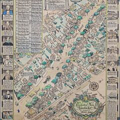 Tony Sarg Print “Residential Main St. Nantucket Mass. 1937”