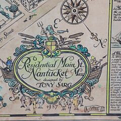 Tony Sarg Print “Residential Main St. Nantucket Mass. 1937”
