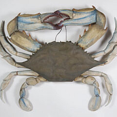 84-5450 Contemporary Polychromed Wood Crab A_IMG_9227